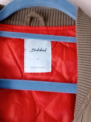 Bomber khaki women's jacket Subdued like new size M with orange lining