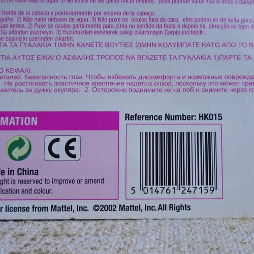 Barbie swimming goggles new