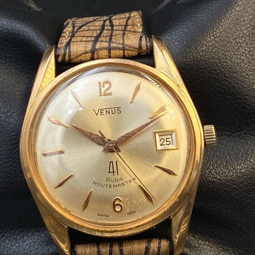 Venus Routemaster Automatic wristwatch, 41 jewels, 60s vintage