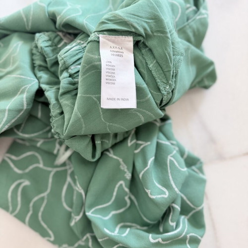 Attrattivo green printed wide-leg pants XL