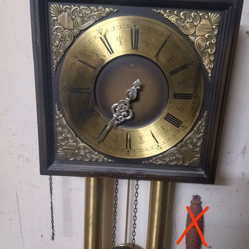 Junghans clock used for spare parts, metal, heavy
