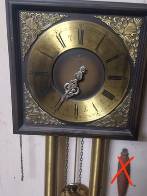 Junghans clock used for spare parts, metal, heavy