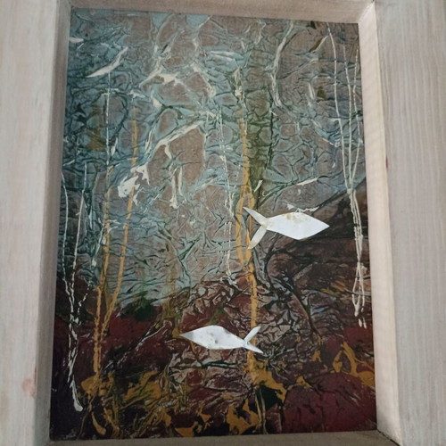 Esta Makraki original paintings, 30x26 cm, set of 3