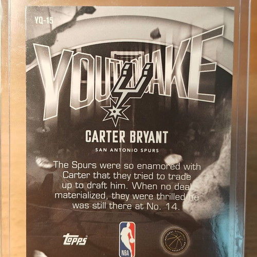 Topps Chrome Youthquake Carter Bryant #YQ-15 RC 2025-26 like new