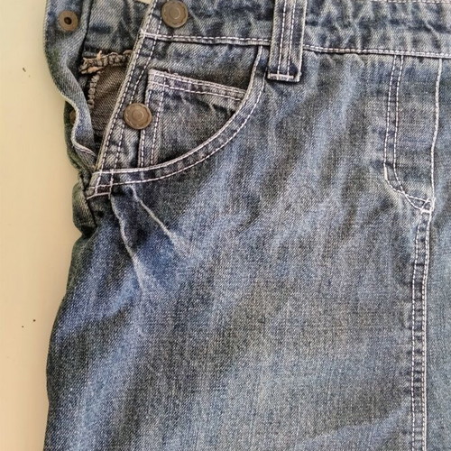 Sam 0-13 Denim Salopette Skirt Like New, Size 14Y S/XS