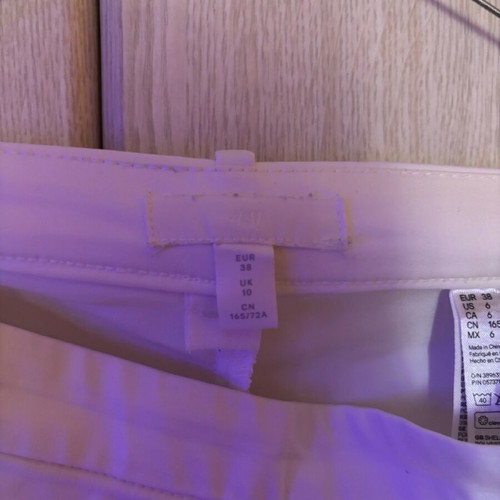 H&M women's pants used, white, size M
