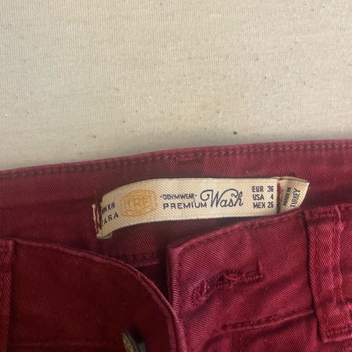 Bordeaux Zara jeans used, low-rise