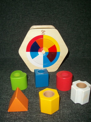 Hape wooden learn and sort toy like new