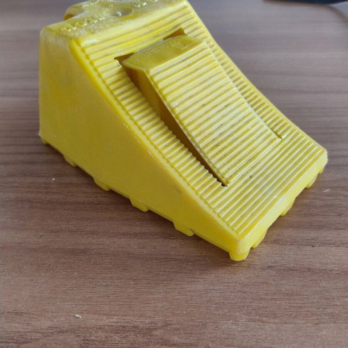 Plastic car wheel stop used