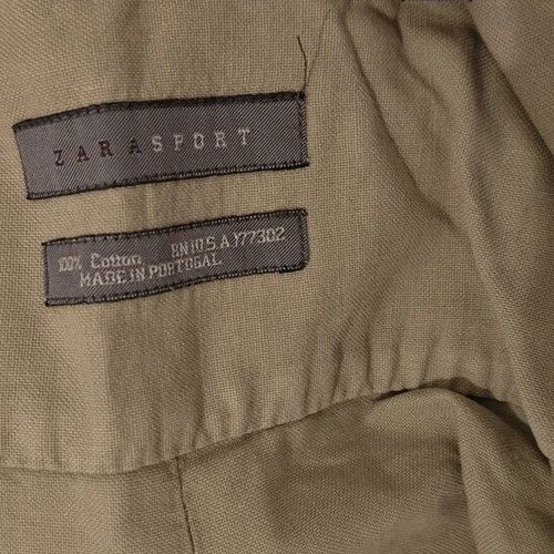 Zara men's cotton shirt like new, olive color, size Large