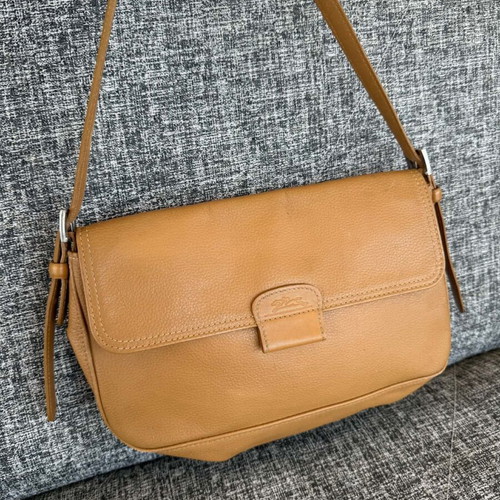 Longchamp vintage leather shoulder bag used