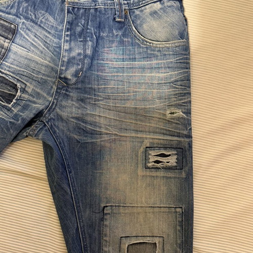Men's denim bermuda shorts like new, size medium, blue