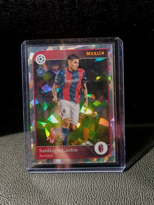 Topps Merlin RC Santiago Castro Atomic Refractor card 2024-2025 like new
