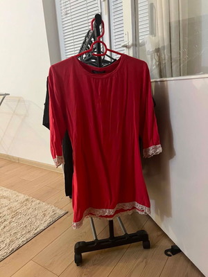 Women's dress pomegranate color used