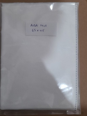 White AIDA fabric 14 ct 65 x 45 cm