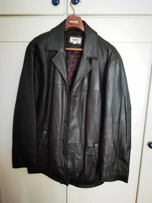 Lapel δερμάτινο μπουφάν