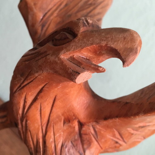 Wooden eagle 31cm with three scratches