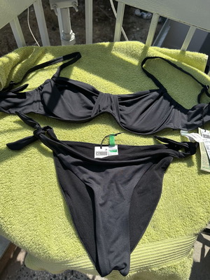 Benetton bikini set, black, XL