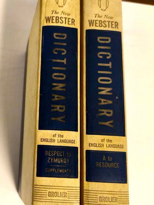 The New Webster Dictionary of the English Language, 2 volumes, Grolier