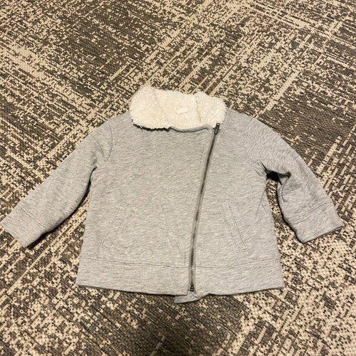 GAP children's jacket used with fur lining, size 18-24 months, gray