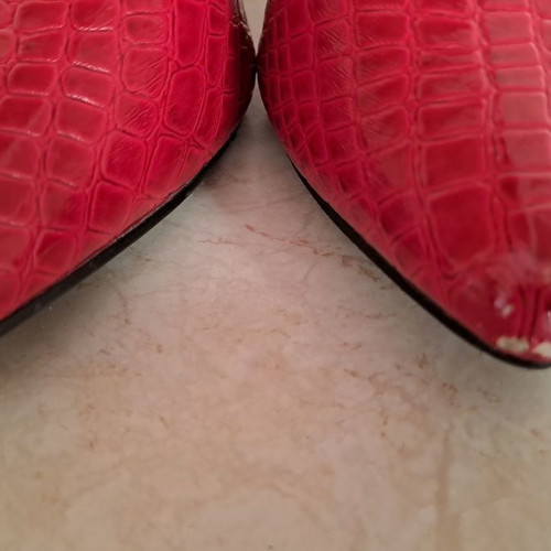 Just Me women's ankle boots used, red, size 37