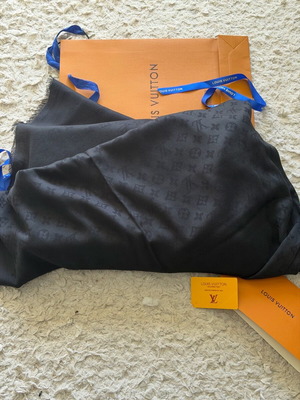 Εσάρπα Louis Vuitton Monogram Denim μαύρη σαν καινούργια