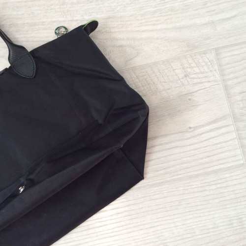Longchamp Le Pliage One M tote bag black used, canvas 40x27 cm