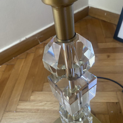 Zara Home table lamp like new with gold base and crystal