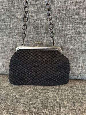 Evening shoulder bag like new, black