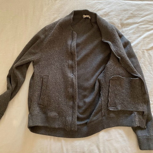 Mango men's cardigan large like new gray