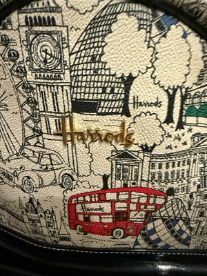 Harrods backpack with Landmarks pattern like new