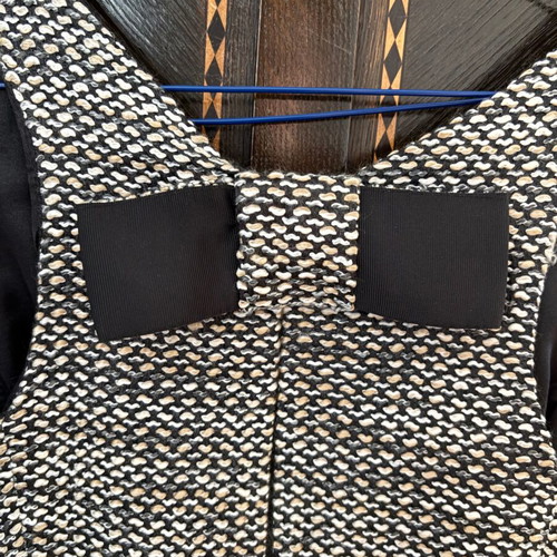 Tweed cocktail dress like new, midi with bow detail