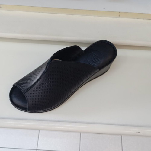 Platform sandals black, genuine leather, soft sole, new