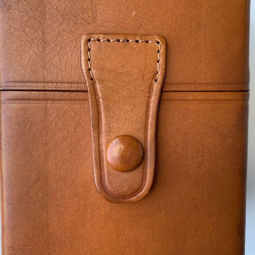 Tuscany Leather Duo leather box used, vintage edition by Aramis