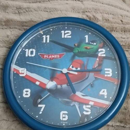 Planes wall clock used, analog