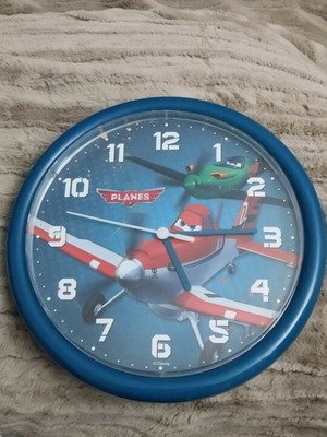 Planes wall clock used, analog