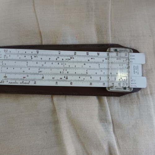 Vintage Aristo Nr 868 Logarithmic Slide Rule like new with case