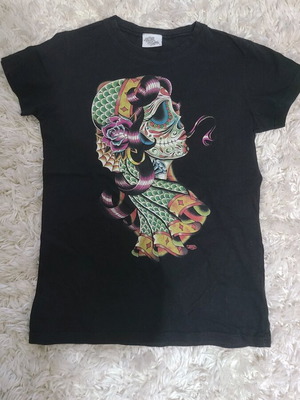 Alt tshirt size M used, cotton, black multicolor