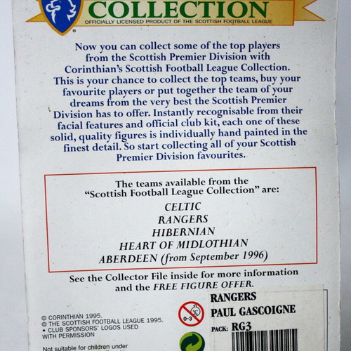 Paul Gascoigne Rangers SFL Football 1995 vintage figure new