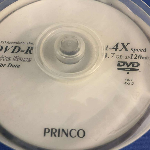 Princo DVD 4.7GB Write Once new, pack of 25 discs