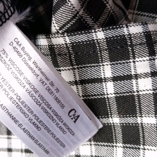 C&A dress black and white, like new, size 146-152