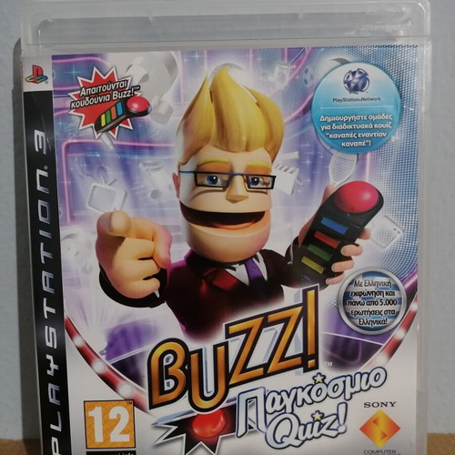 Buzz Pankosmico Quiz empty case and manual for PlayStation 3