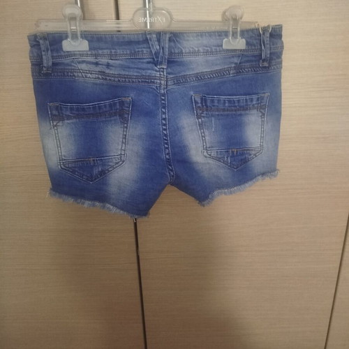Water Jeans short blue denim shorts with rips, XL