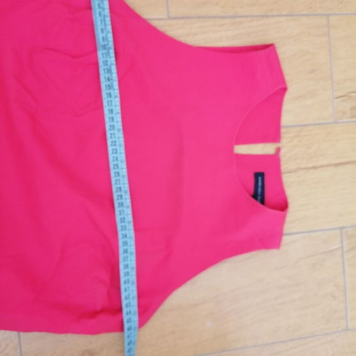 French Connection sleeveless top poplin new, size M/L, pink and red