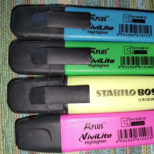 Highlighters used, pack
