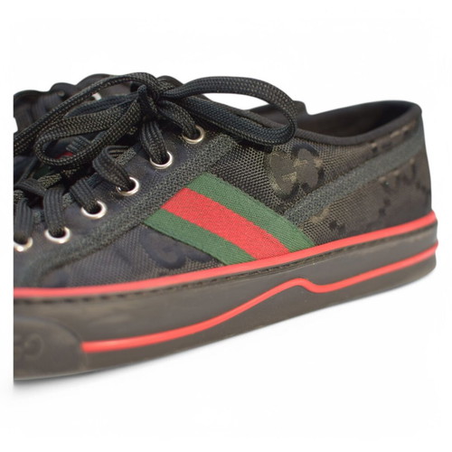 Gucci Black GG Econyl Nylon Web Athletic Shoes 41 Used Unisex