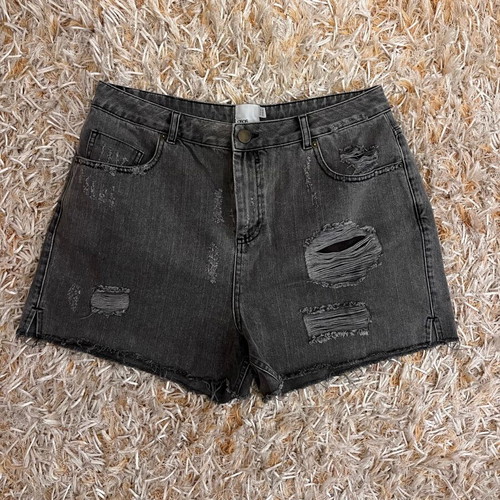 Asos denim shorts like new, black and grey, size UK18/EU46