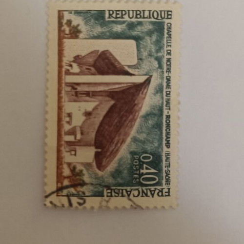 French Stamp Notre Dame du Haut Ronchamp mint condition