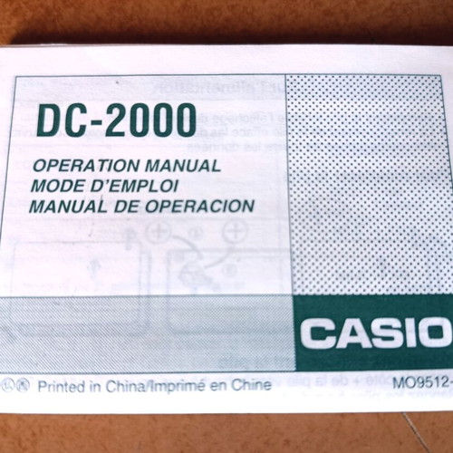 Casio DC-2000 electronic organizer new with manual