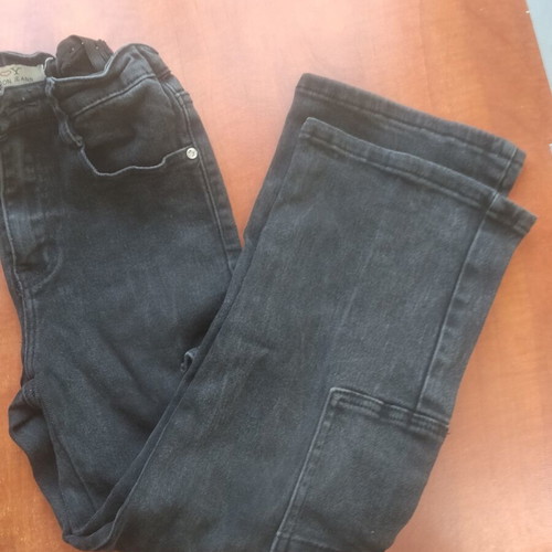 Jeans pants used with many pockets, black, size 140 cm
